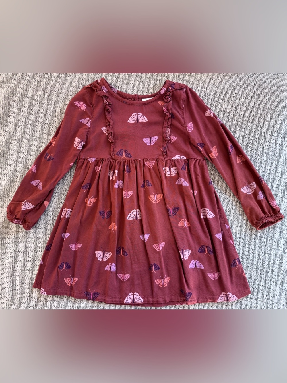 Jumping Beans Long-Sleeve Butterfly Print Dress